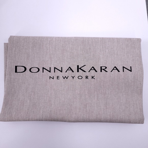 Donna Karan Glenwood Shoulder Leather Bag Slouchy Tassel Frost Blue Large Purse - Picture 13 of 13